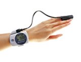 Minolta Minolta device on wrist and finger