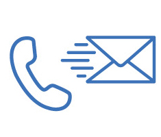Icon showing a telephone and email graphic