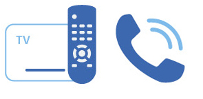 Icon showing TV and phone service