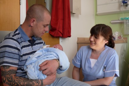 Baby on the children's ward at James Cook 