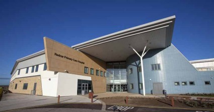 Redcar Primary Care Hospital main entrance.