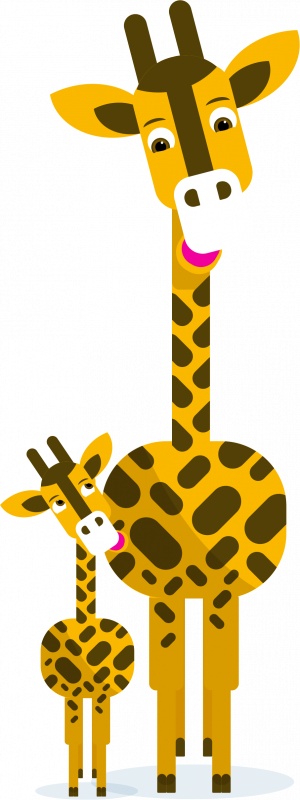 Giraffe with baby