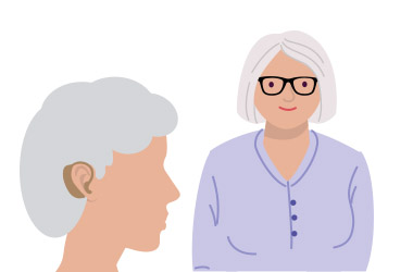 Hearing aid and glasses