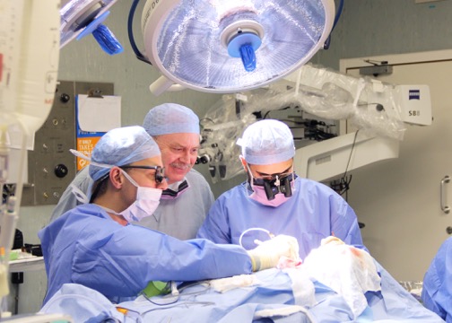 Plastic surgery team in theatre