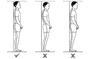 Correct posture diagram