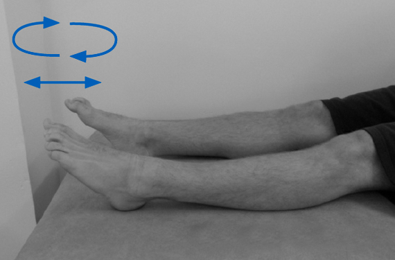 circle the feet from the ankles in one direction then in the other