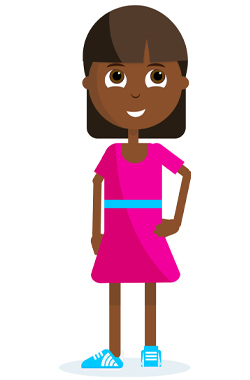 Graphic of a young girl