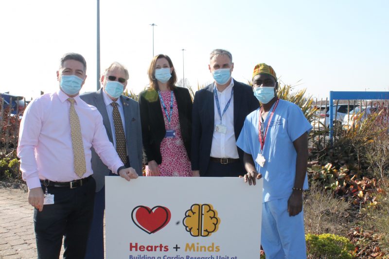 The team pictured with the hearts and minds logo at the launch of the campaign