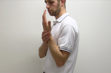 using the other hand pressure is applied