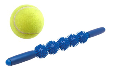 tennis ball and massage stick