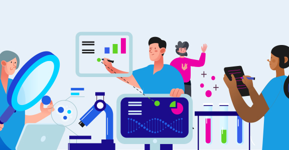 Research lab graphic