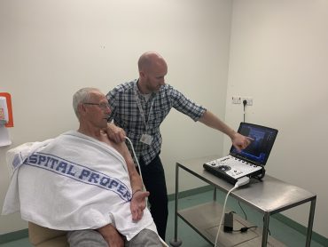 A patient taking part in a research trial