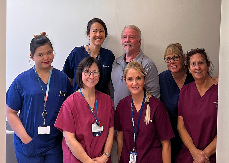 Rodger Berry with the endoscopy team
