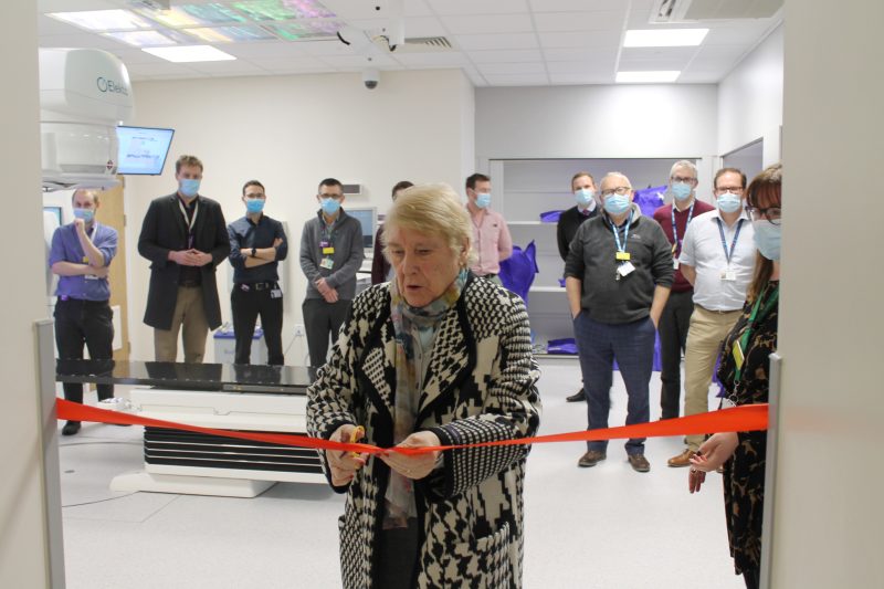 Brenda Smart officially opening the linear accelerator 
