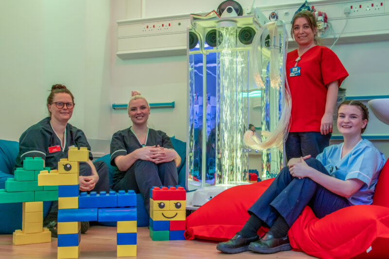 Staff in the sensory room