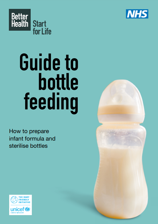 Guide to bottle feeding leaflet cover