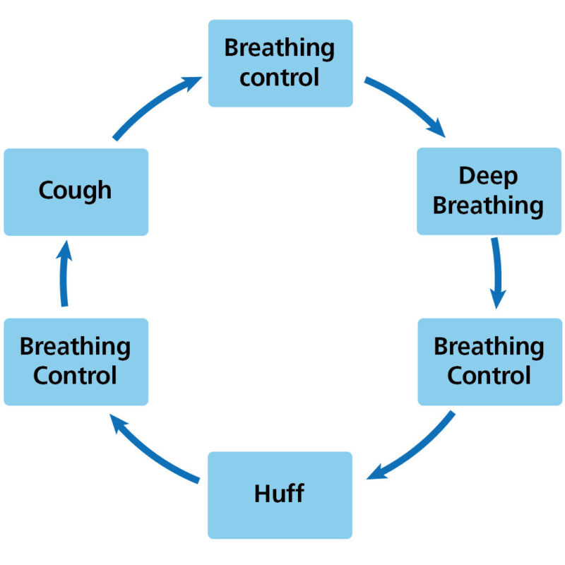 Active Cycle Breathing Technique (ACBT) cycle diagram