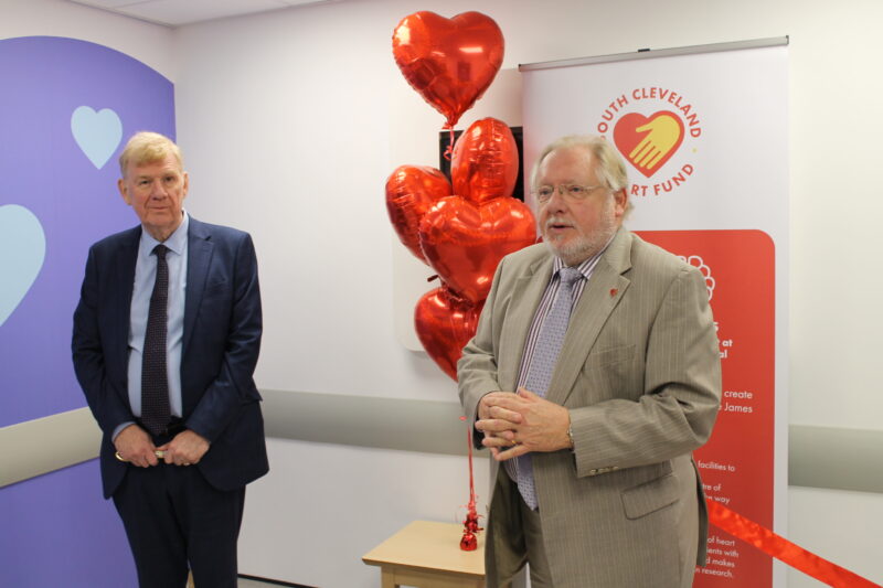 Professor Sir Liam Donaldson and Adrian Davies, chair of South Cleveland Heart Fund