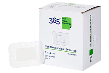 Non-woven island dressing