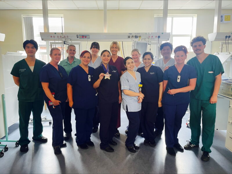 Joanne with her team.