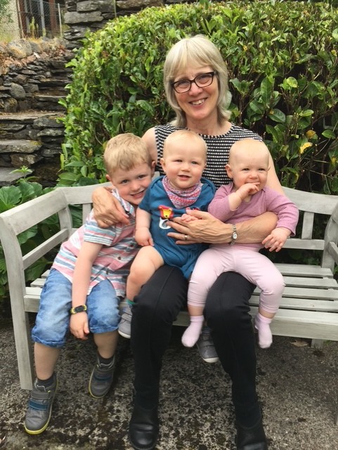 Judith Webster and her grandchildren