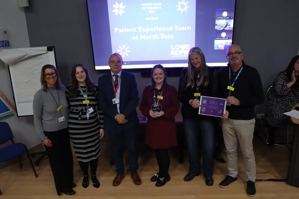 Patient experience team with Derek Bell