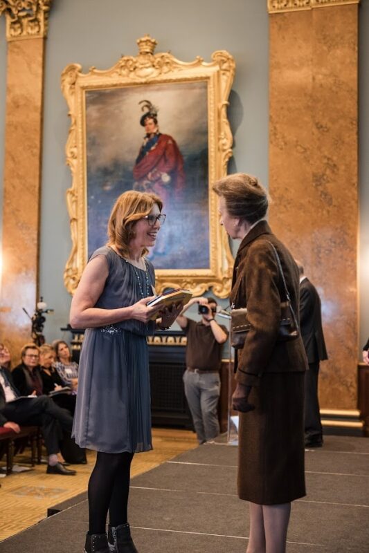 Alison Wilson receiving the Princess Royal Training Award