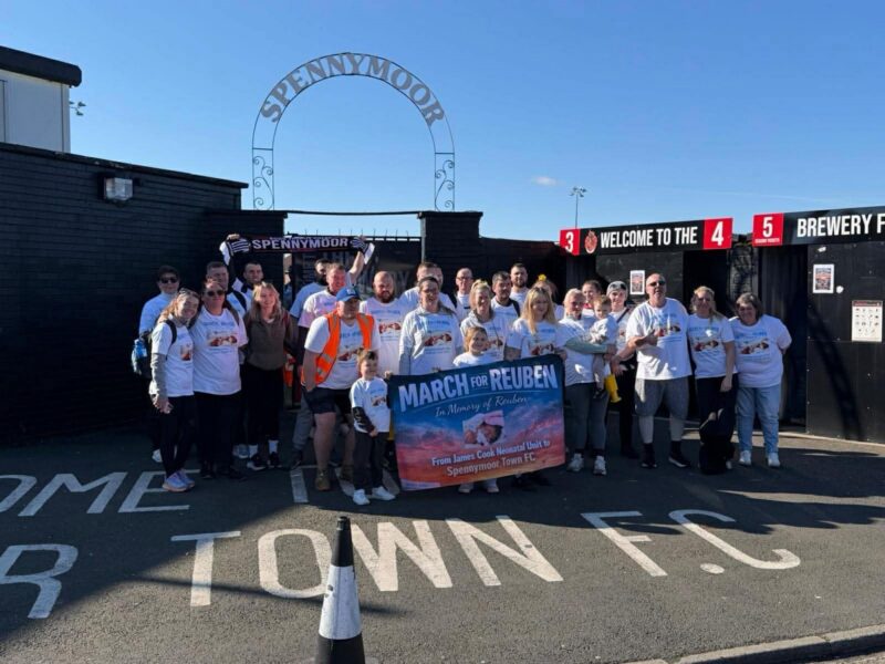 March for Reuben walkers at Spennymoor Football Club