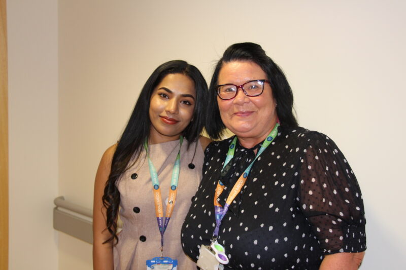 Personalised care lead Anit Joymon and Jane Cousins