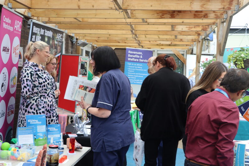 People at the festival at the University Hospital of North Tees festival