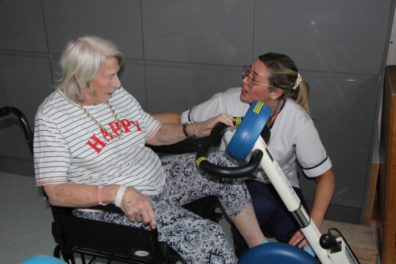 Diana with Lucy during her rehab