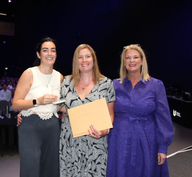 Shelley Cassidy and Katie Metcalfe with Deputy chief nurse, Lindsay Garcia