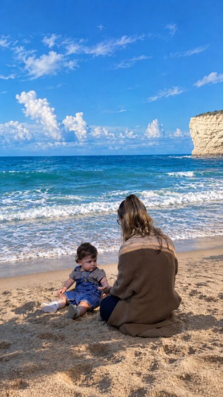Sophie Warren with her one-year-old son Theodore
