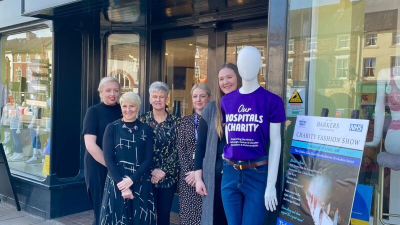 Lisa Meehan from Our Hospitals Charity along with the team at Barkers of Northallerton