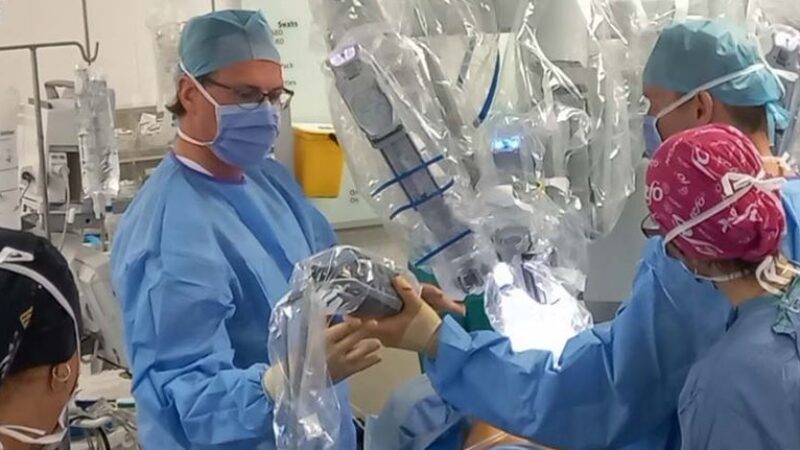 Joel Dunning and the team in South Africa performing surgery