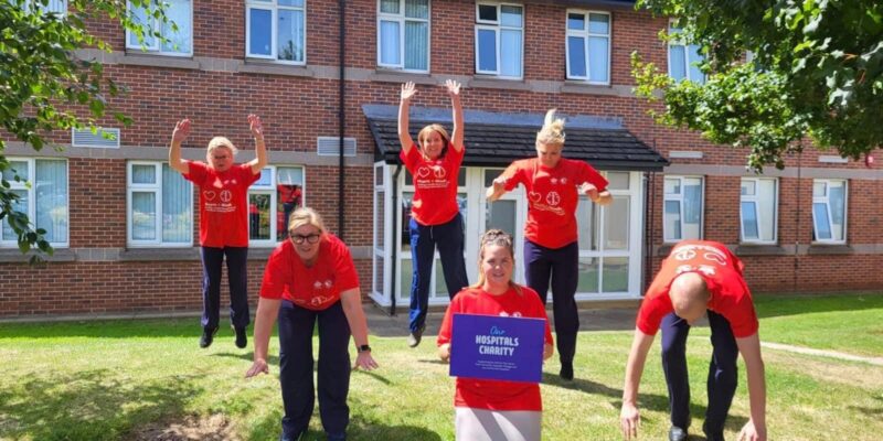 Cardiovascular nurses taking on the Burpee Challenge for the James Cook Cardio Appeal