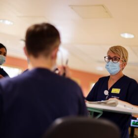 Staff at nurses station