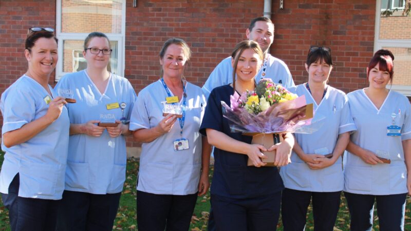 • Clinical practice educator Christie Sowerby (middle) with the new registered nurses