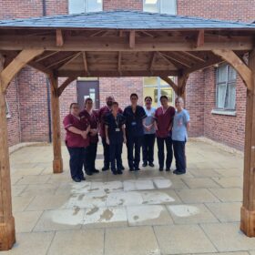 Theumatology team in the garden