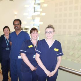 Janet Leight, Ramamurthy Sathyamurthy, Emma Lunn and Bethany Cockerill