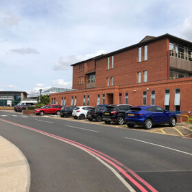 Cars parked outside Friarage Hospital