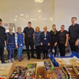 Georgina Oakley (middle) and some of the volunteers