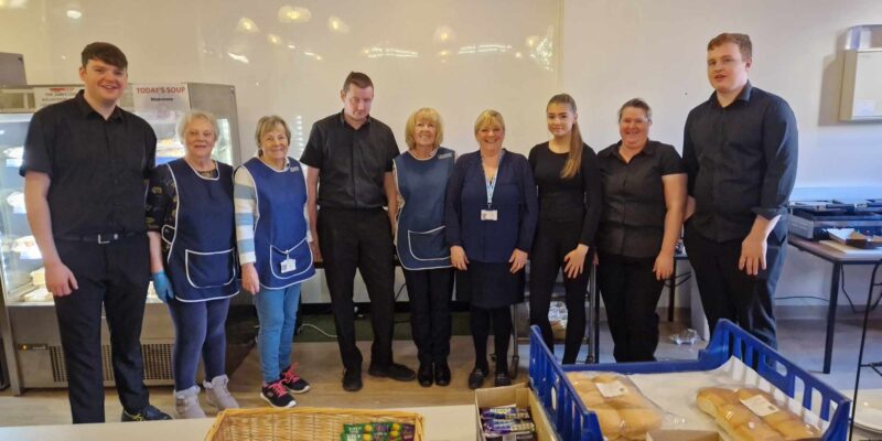 Georgina Oakley (middle) and some of the volunteers