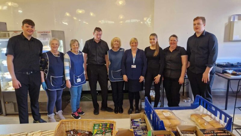 Georgina Oakley (middle) and some of the volunteers