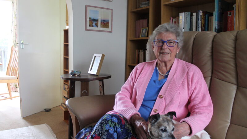 Diana Lees with her dog, Poppy