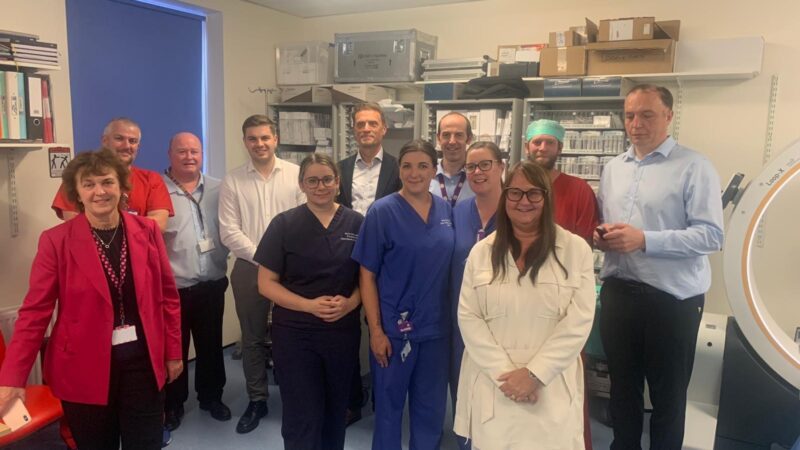 Matthew Taylor visiting colleagues at James Cook