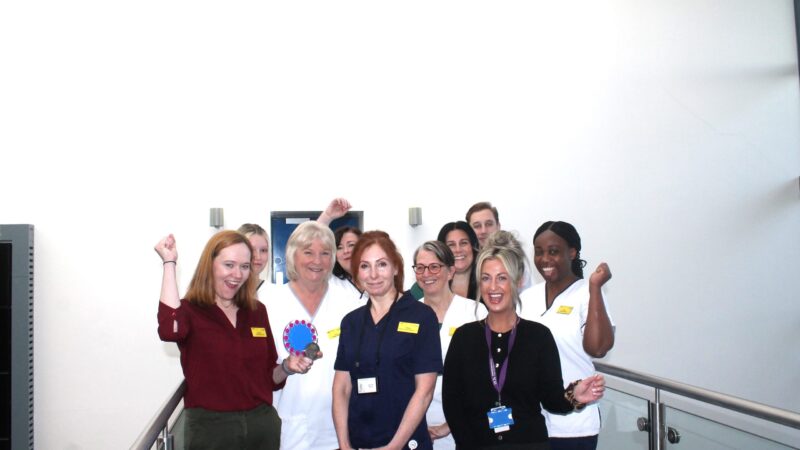 The South Tees community falls team celebrating their success