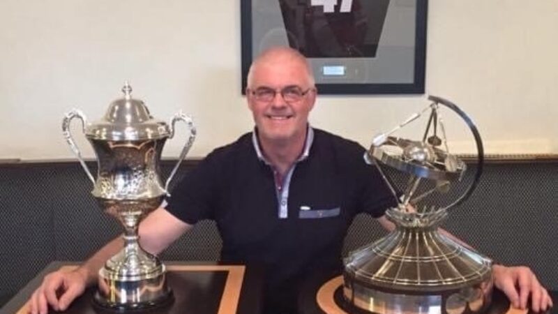 Dad, Ray Barclay with his trophies
