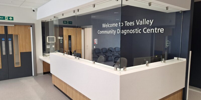 Community diagnostic centre reception desk