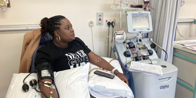 Dami having red cell exchange